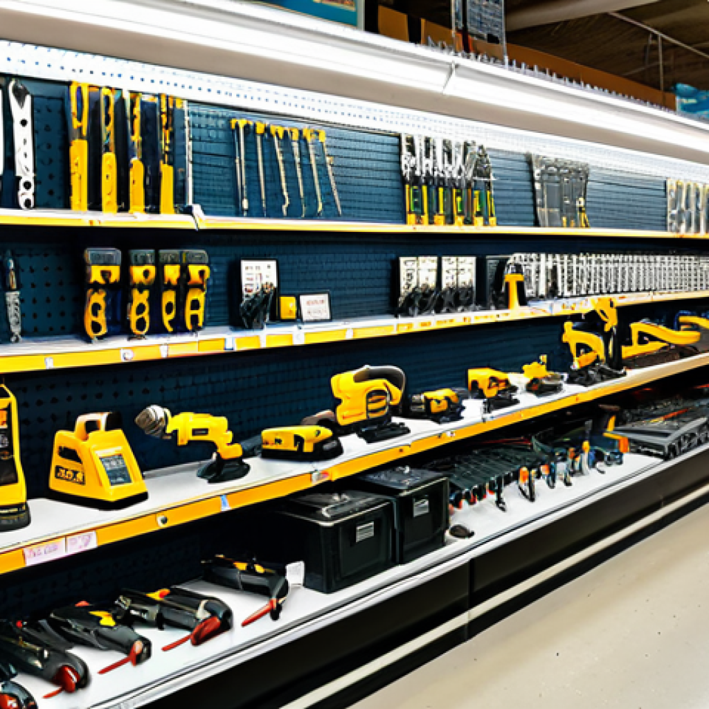 Safe Shopping Scene**

"A person in appropriate clothing browsing electrical tools in a well-lit hardware store. Focus on a variety of drills, saws, and sanders on display.  Fully clothed, safe for work, professional, family-friendly environment.  Perfect anatomy, natural proportions, high quality."

**