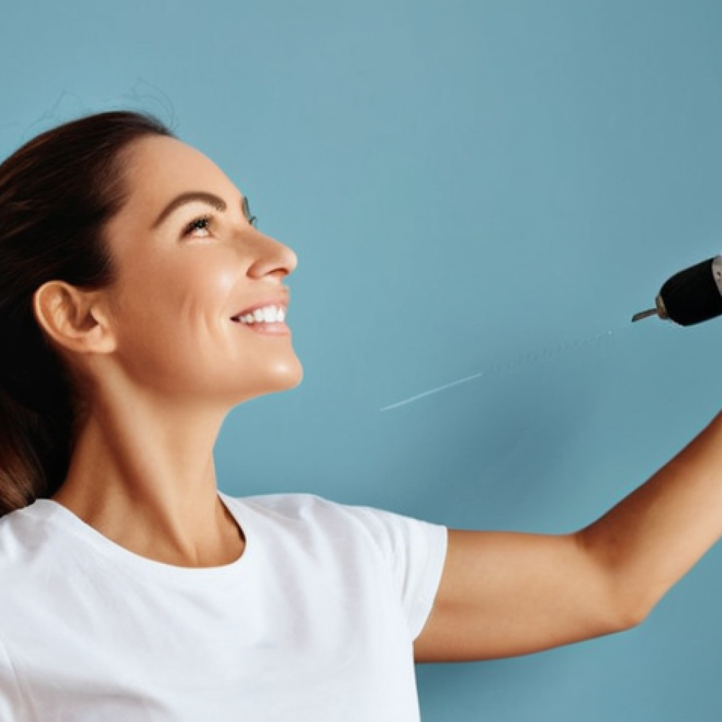 전동 공구 관련 최신 뉴스 - **Prompt 1: Cordless Freedom in Home Renovation**
    "A vibrant, eye-level shot of a woman in her e...