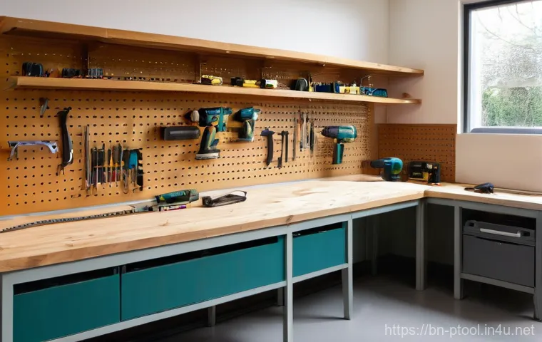 전동 공구 사용 시 흔한 실수 - **Prompt:** A focused, dynamic close-up shot of a skilled adult craftsperson using a power saw in a ...