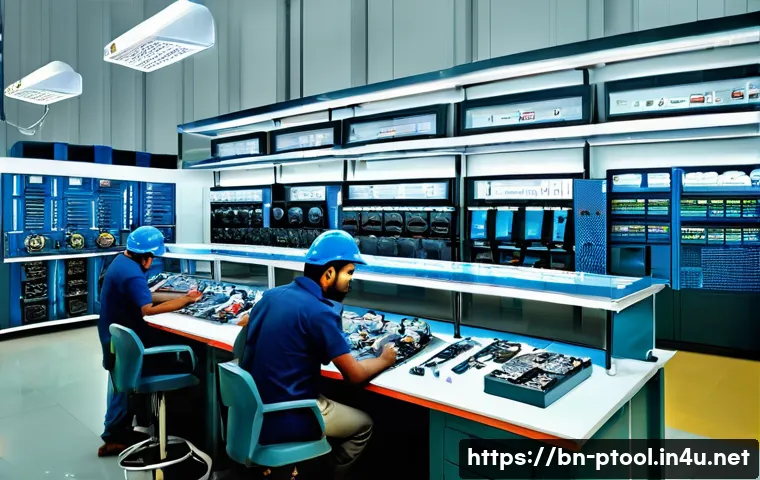 전동 공구 AS센터 위치 및 서비스 - A bustling electric tool service center in Gulshan-2, Dhaka, showing professional Bangladeshi techni...