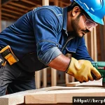 전동 공구 신제품 출시 정보 - A professional Bengali craftsman using a modern, lightweight power drill with an ergonomic slip-proo...