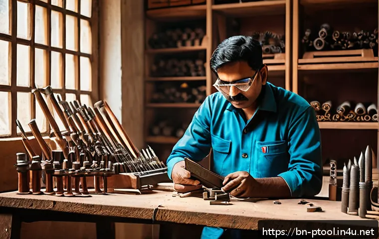전동 공구 오픈마켓 가격비교 - A detailed scene of a Bengali craftsman&rsquo;s workshop showcasing a variety of electric tools such as dr...